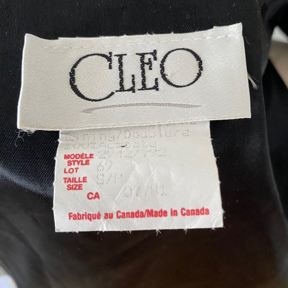 Vintage Cleo Lined Black Velvet Vest (Women's Small) - Picture 10 of 11